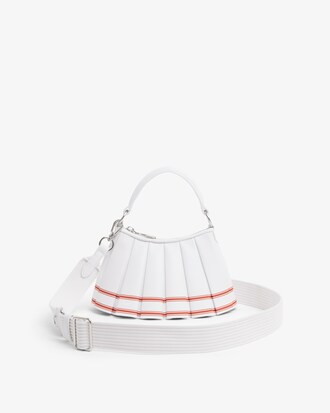Borsa in pelle a righe Mini Lenglen Runway
