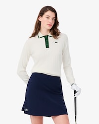Maglione da golf elasticizzato con collo a polo
