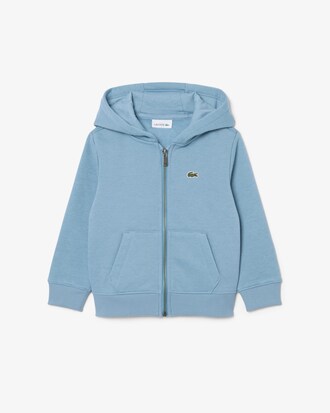 Felpa con zip unisex in tessuto felpato spazzolato