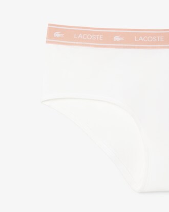 Pantaloni corti in cotone stretch con logo in vita