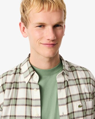 Camicia regular fit in flanella motivo scozzese