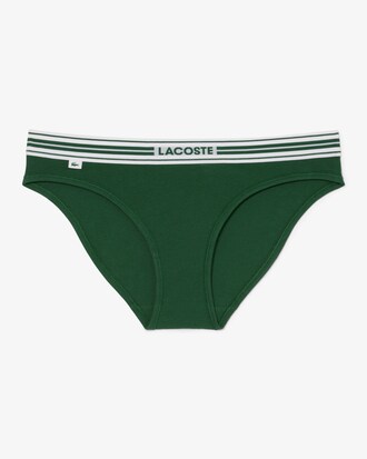 Slip in cotone stretch con vita a contrasto
