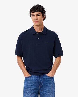 Polo in piqu&eacute; pesante loose fit