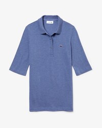Polo classic fit Lacoste con maniche a tre quarti in petit piqu&eacute; tinta unita