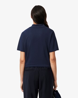 Polo fluida relaxed fit in piqué