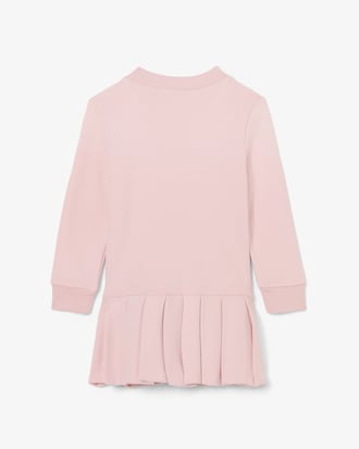 Abito in tessuto felpato a maniche lunghe