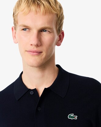 Maglione da golf elasticizzato con collo a polo