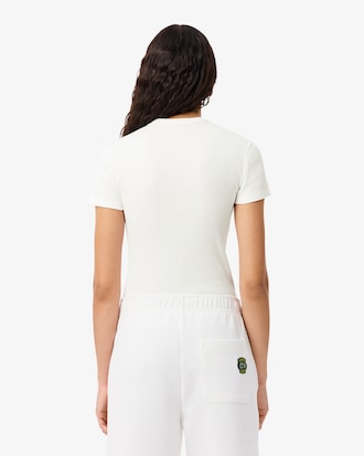 T-shirt in cotone a costine slim fit