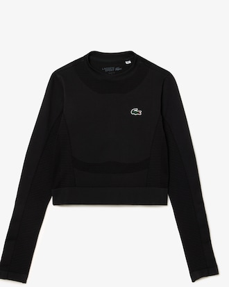 Crop top sportivo senza cuciture aperto sulla schiena