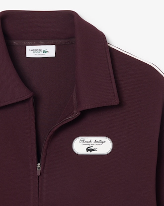 Felpa Tennis Heritage con zip e stemma