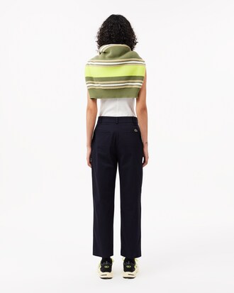 Pantaloni chino in cotone con gamba affusolata