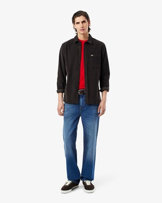 Jeans indaco a 5 tasche dal taglio dritto