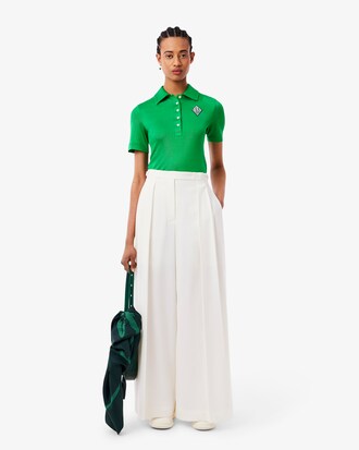 Polo slim fit in piqué di raso Runway