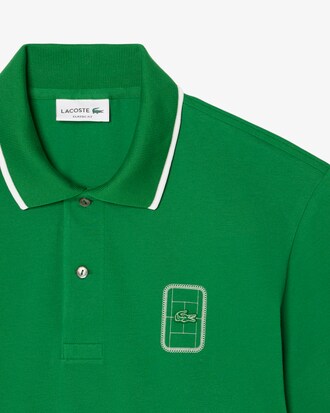 Polo stampata in piqu&eacute; classic fit