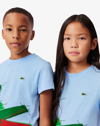 T-shirt in cotone con grafica coccodrillo