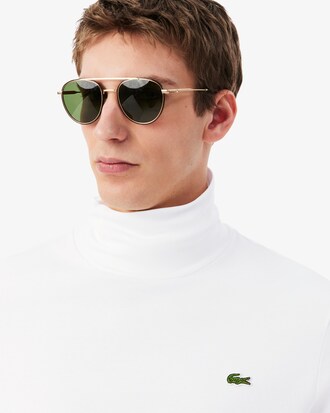 T-shirt con collo alto a maniche lunghe