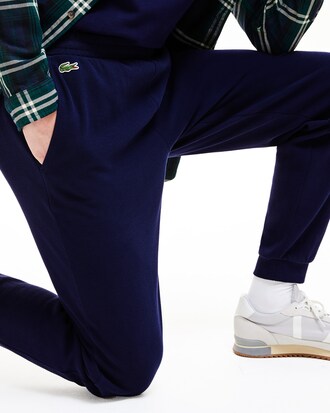 Pantaloni sportivi da uomo in piqu&eacute; felpato con vita elasticizzata