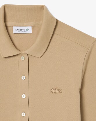 Polo in mini piqu&eacute; elasticizzato slim fit L.12.D