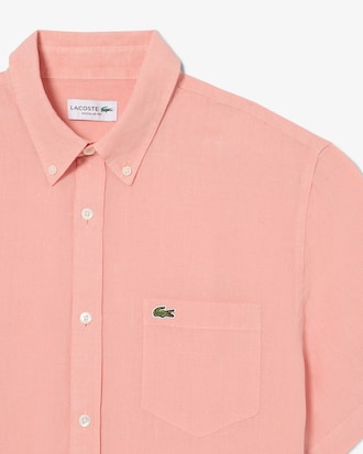 Camicia di lino a maniche corte