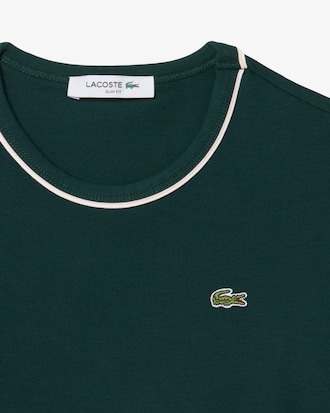 T-shirt in jersey con bordo a contrasto