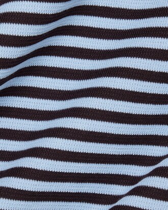 T-shirt in cotone testurizzato a righe