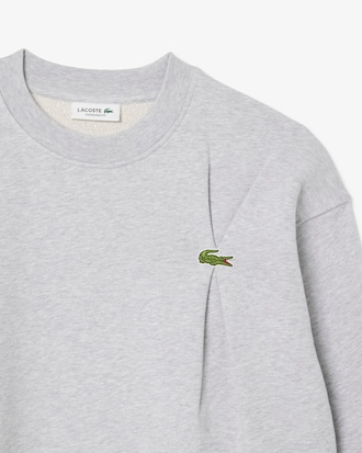 Felpa oversize plissettata con coccodrillo