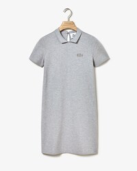 Vestito a polo da donna con coccodrillo di velluto in piqu&eacute; elasticizzato Lacoste LIVE