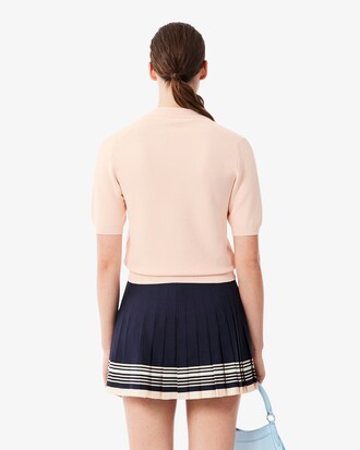 Polo regular fit con scollo aperto e stemma