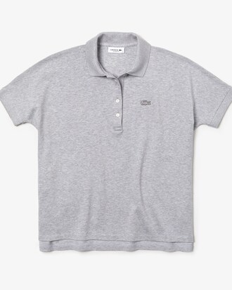 Soft Polo relax fit Lacoste in piqu&eacute; fluido di cotone stretch tinta unita
