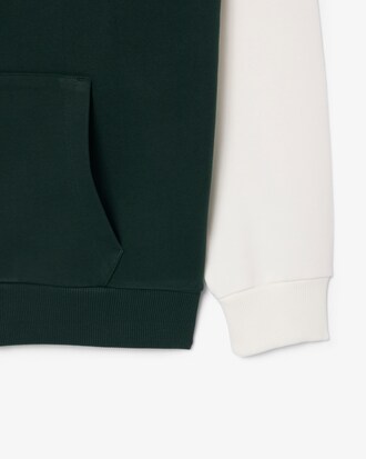 Felpa colorblock con cappuccio e zip