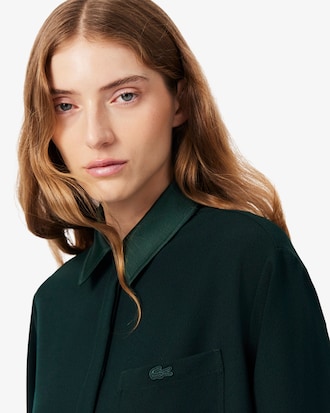 Camicia oversize con dettagli in raso