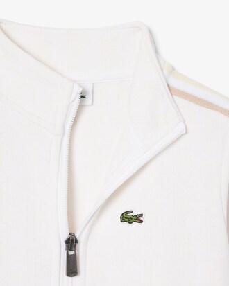 Felpa unisex a collo alto con zip e monogramma