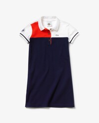 Vestito a polo da bambina color block Lacoste SPORT French Open