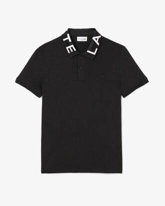 Polo con marchio jacquard slim fit
