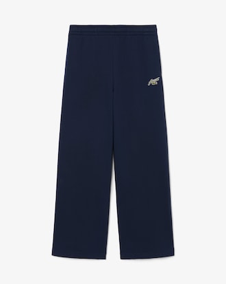 Pantaloni della tuta svasati in tessuto felpato