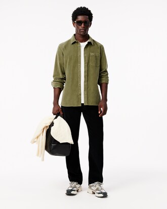 Camicia in velours regular fit