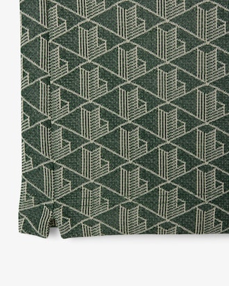 Polo dal taglio classico in jacquard con monogramma