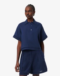 Polo oversize in twill fluido