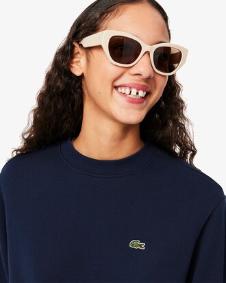Felpa in pile girocollo relaxed fit