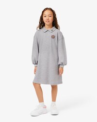 Vestito in pile con stemma fiore
