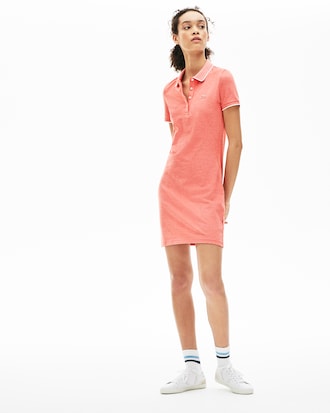 Abito a polo slim fit in mini piqu&eacute; stretch millerighe