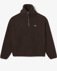 Felpa in pile a collo alto con zip