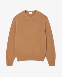 Maglione a girocollo in lana cardata