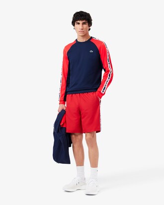 Shorts sportivi a righe con logo