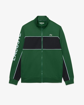 Felpa sportiva con zip e stampa del marchio