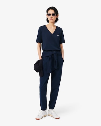 T-shirt con scollo a V in morbido cotone relaxed fit