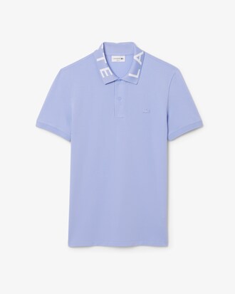 Polo con marchio jacquard slim fit