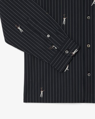 Camicia in cotone ricamato relaxed fit