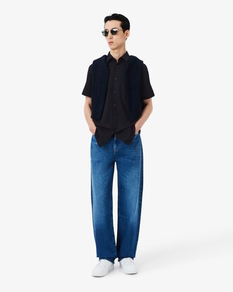 Camicia in cotone a maniche corte regular fit