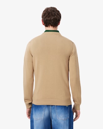 Pullover girocollo monocromatico in cotone